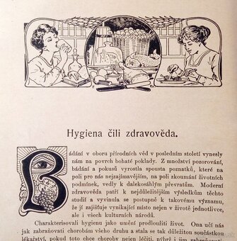 Starožitné lékařské knihy Domácí lékařka, oba dva díly, 1923 - 9