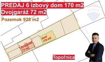Na predaj 6-izbový domu 170 m2 s dvojgarážou 72 m2 v obci To - 9