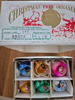 Staré Vianočné ozdoby s vlepom - 9