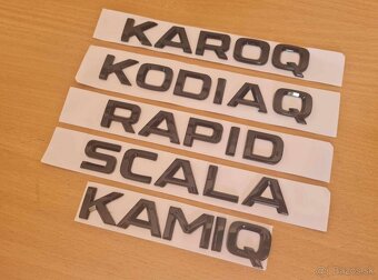 ŠKODA nápisy ČIERNE / CHROMOVE - 9