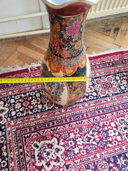 Dekoratívna porcelánová váza 72 cm – ručne maľovaná, orient - 9