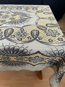 Retro obrus- háčkovaný a tkaný - 9