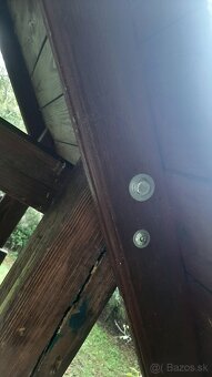 záhradný drevený domček so šmykľavkou - 9