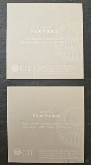 IN MEMORIAM Pápež František 1oz Ag a 0,5g Au mince - 9