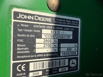 John Deere balíkovač 2008 VIN 739 - 9