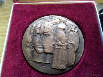 Plaketa striebro bronz mosadz - 9