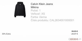Čierna dámska mikina Calvin Klein Jeans, veľ. XS - 9