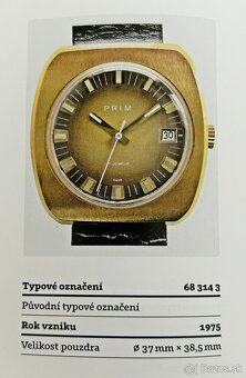 Československé mechanické vintage retro hodinky PRIM Masívne - 9