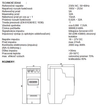 Elektromery analogove EU 1F/2P - 9