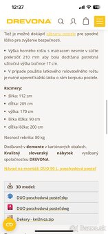 DREVONA poschodová extrémne pevná posteľ - 9