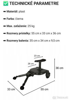 Univerzálny stupienok ku kočíku so sedatkom - 9