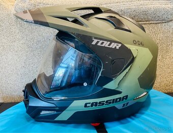 Prilba Cassida Tour 1.1 Spectre Enduro čierno-šedo-zelená - 9