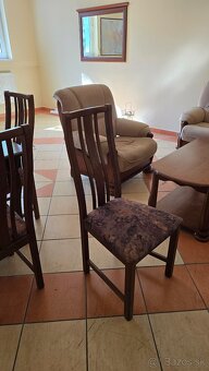Elegantná jedálenská zostava+sedačka, zrkadlo, barová skriňa - 9