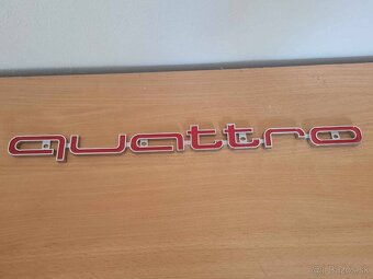 Veľký nápis QUATTRO pre AUDI chrom, čierne, červene - 9