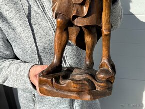 Svatý Kryštof velká socha ze dřeva - 9