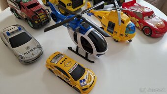 Hračky, auta,, helikoptera, hot wheels, mcqueen - 9