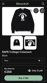 Originál Bape College crewneck - 9