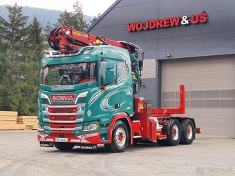 Lesovoz LESOVÚZ Scania V8 R580 do drewna drzewa lasu stos - 9