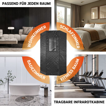 Prenosná infračervená sauna KPI90 90x90x190 cm - 9