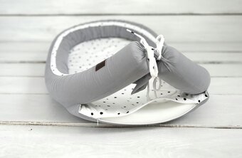 Hniezdo pre bábätká Sleepee Maxi svetlo šedá 90x40cm - 9