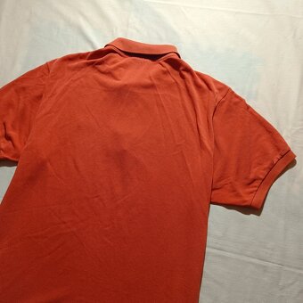 Vintage 80s Lacoste chemise oranžová polokošeľa krátky rukáv - 9