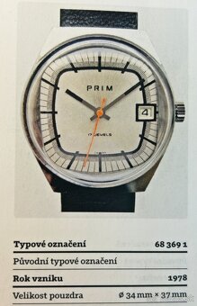 Československé mechanické vintage retro hodinky PRIM Televiz - 9