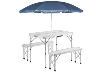 Skladaci kempingový set - 3 farby - zloženie do kufríka - 9