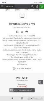 Tlačiareň HP OfficeJet pro 7740 - 9