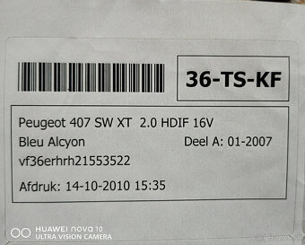 Peugeot 407sw 2.0 100kw Turbo diesel r.v.2007 nová STK EK - 9