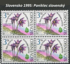 Poštové známky, filatelia: Slovensko, štvorbloky - 9