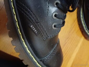 Kožené dámske topanky Steel 39 bez oceľovej špičky / punkové - 9
