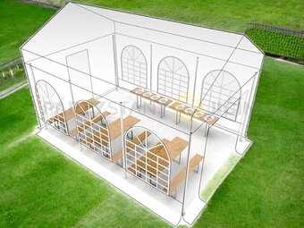 Pivný set na prenajom skladacie stoličky stan 6x4m - 9