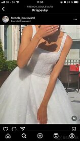 Trblietavé svadobné šaty IVORY - 9