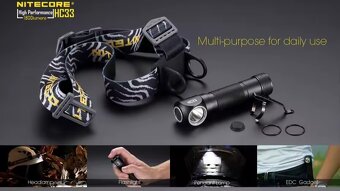 Vynikajúca Čelovka NITECORE HC33 až 1800 lumenov - 9
