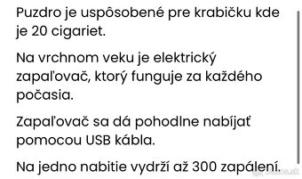 Puzdro na cigarety so zapalovačom - 9