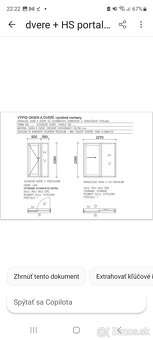 Predám vchodove dvere, francuzske okno profil 92 - 9