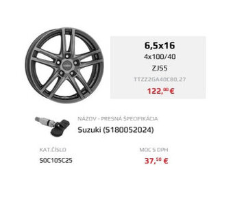 Disky DEZENT, grafitová šedá, R16, 6,5x16, 4x100, ET40 - 9