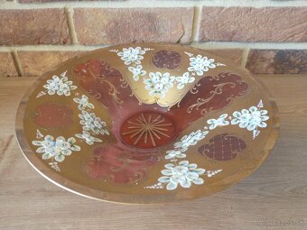 borské sklo, hutné sklo, zlatá zuzana ružová - 9