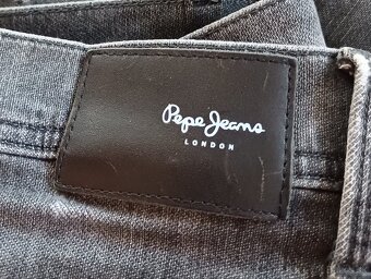 Pepe jeans šedé slim fit streč - 9