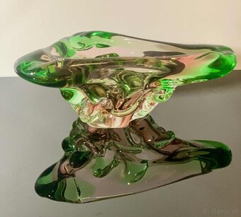 Nádherná miska, popolník z hutného skla návrh Zemek - 9