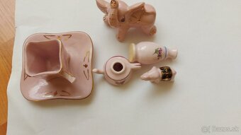 Ružový mini porcelán a miniaturky - 9