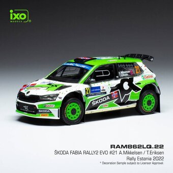 Modely Škoda Fabia Rally2 1:43 IXO - 9
