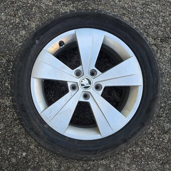 HLINÍKOVÉ DISKY ŠKODA 5x112 R17 S PNEU 215/55 R17 - 9