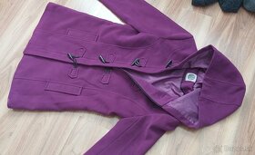 EXKLUZÍVNY dámsky vlnený kabát veľ. L + ĎALŠÍ lila kabát - 9