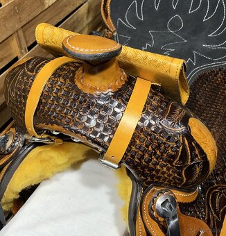 Kožené pouzdro na mobil k westernovému sedlu - 9