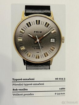 Československé Retro Vintage Mechanické hodinky PRIM Automat - 9