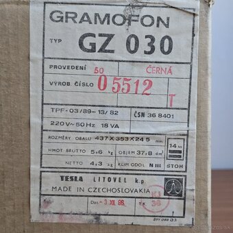 Gramofón Tesla GZ 030 + 2 extra prenosky - 9