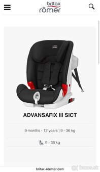 Britax Romer Advansafix 3 SICT detská rastúca autosedačka - 9