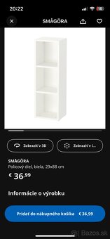 Prebalovací pult s policovým dielom a podložkou IKEA - 9