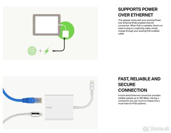 Belkin Lightning Ethernet adaptér – priamo pre iPad/iPhone - 9